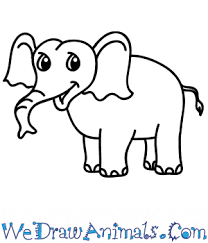 Cartooning for kids + learning how to draw super cute. How To Draw A Cartoon Elephant