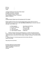 Contoh surat rayuan permohonan biasiswa mara malacca w. Surat Iringan Ketua Jabatan
