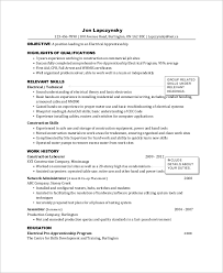 Free Sample Electrician Resume Templates In Ms Word Pdf Objective Statement Apprentice Electrician Resume Objective Statement Resume Resume Assistant Word Bachelor Of Science Resume Sample Animated Resume Maker Serif Font For Resume