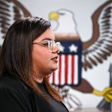 Farm worker Leeslie Herrera will serve