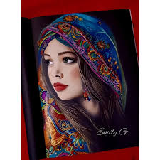 Raven Ruler from August Reverie coloring book By Vivid Publishers Chinthaka  Herath Colored with Marco Raffine pencils White posca pen