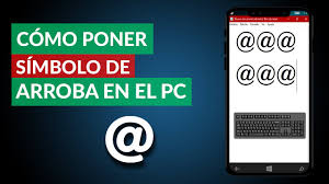 Check spelling or type a new query. Como Poner O Hacer El Simbolo De Arroba En El Pc Ejemplo Mira Como Se Hace