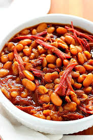 With the slow cooker set on low, put the ham in about five hours before dinner. Slow Cooker Baked Beans Using Dried Beans Crunchy Creamy Sweet