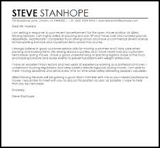 What to put in a cover letter. Mover Cover Letter Sample Cover Letter Templates Examples
