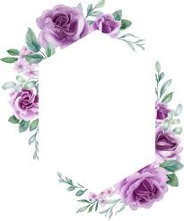 Purple flower frame Vectors