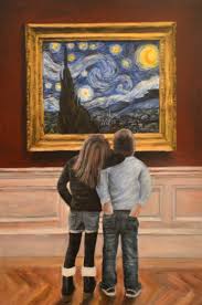Watching Starry Night Vincent Van Gogh Painting By Escha Van Den Bogerd Saatchi Art