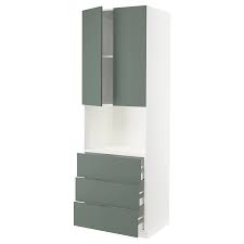 Ikea Sektion Hi Cab F Microwave 3 Drawers 2 Door White Forvara Bodarp Gray Green Forvara Drawer Can Be Pulled Out To Ikea Storage Spaces Wall Accessories