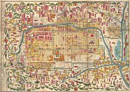 Map of tokugawa civilization digital collections. Kyoto Geographicus Rare Antique Maps