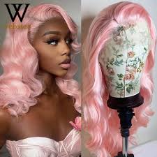 Peluca sintética con ondas de cuerpo largo para mujer, pelo de fibra  resistente al calor con malla frontal prearrancada, suave, Cosplay