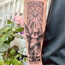 Available at mississauga clinic only looking for a safe way to remove unwanted tattoos? Mother Mary Angel Black And Grey Tattoos Tattoos Black Tattoos