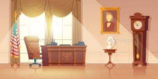 Us President Office Interior Cartoon Vector Cartoons Vector Cartoon Background Cartoon House