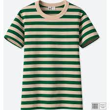 uniqlo women s u striped crewneck short sleeve t shirt 15 liked on polyvore featuring tops t shirts green crew neck tee crew uniqlo uniqlo women women