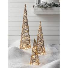 C $4.63 to c $6.45. 3ct Christmas Led Cone Trees Brown Rattan Battery Operated Novelty Sculpture Lights Warm White Wondershop In 2020 Cone Christmas Trees Christmas Porch Decor Diy Christmas Door