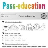 Adaptation interactive par laurent pamphile avec learning apps. Exercices Son M Ce1 Cycle 2 Etude Des Sons
