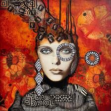 🩵 “Feral Wraith” (2022) Molly Devlin is an American fine artist based in  Sacramento, California, known for her paintings, murals, and installations  that merge acrylic and aerosol techniques. Her distinctive style features