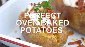 Preheat oven to 425 degrees. Perfect Oven Baked Potatoes Recipe Crispy Roasted Video Sweet And Savory Meals