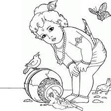 Krishna coloring pages lord krishna was born in the yadava clan of mathura to queen devaki and her husband, king vasudeva. Lord Krishna Coloring Pages Learny Kids Coloring Home