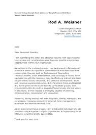 child care manager cover letter