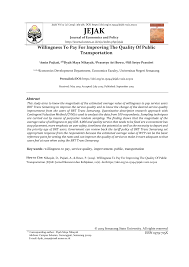 Check spelling or type a new query. Pdf Willingness To Pay For Improving The Quality Of Public Transportation
