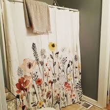 Floral Wave Shower Curtain White Threshold White Shower Curtain Shower Curtain Bathroom Curtains
