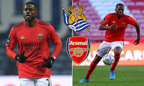 Given vincent kompany's side were originally after €20m in. Real Sociedad Fail With Last Ditch Attempt To Hijack Arsenal S 7m Move For Benfica S Nuno Tavares Daily Mail Online