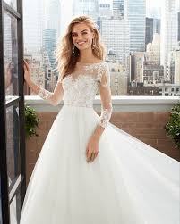 Romantic Lace And Soft Tulle Wedding Dress With Beading Sweetheart Neckline Three Quarter Sleeves An In 2020 Wedding Dresses Lace Tulle Wedding Dress Wedding Dresses