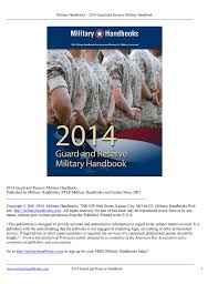 2014 Guard And Reserve Military Handbook Published By Military