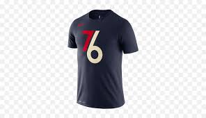 The team's colors are red, blue, navy blue, silver, white. Nike Dry Philadelphia 76ers City Edition Logo Tee Png Free Transparent Png Images Pngaaa Com