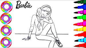 The barbie coloring pages also available in pdf file that you can download for free. Super Colouring Drawings Disney S Barbie On Elsa S Pleats Hair Coloring Pages Compilations Youtube