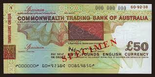 The institutional banking and markets segment serves. Travellers Cheque Commonwealth Trading Bank Of Australia 50 Pounds Specimen Notafilia Kp Com