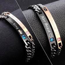 New Style His Queen Her King And Her Beast His Beauty Couple Bracele Gifts Collectibles Store