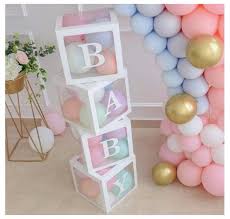 Baby Shower Boxes Party Decorations Baby Blocks Baby Shower Etsy In 2020 Baby Blocks Baby Shower Baby Shower Box Girl Baby Shower Decorations