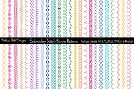 Download Embroidery Stitch Border Patterns Graphic By Melissa Held Designs Creative Fabrica SVG Cut Files