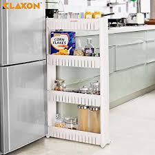 Find the best kitchen racks & holders at the lowest price from top brands like rubbermaid, simplehuman, kitchen & more. Buy Klaxon Pp Plastic 4 Tier Bathroom Kitchen Storage Organizer Shelf With Wheels White Features Price Reviews Online In India Justdial