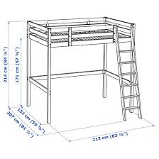 Lo spazio dove si dorme è rialzato rispetto al pavimento e l'area sottostante si può sfruttare in modo pratico e divertente. Stora Loft Bed Frame Black Full Double Loft Bed Frame Loft Bed Diy Loft Bed