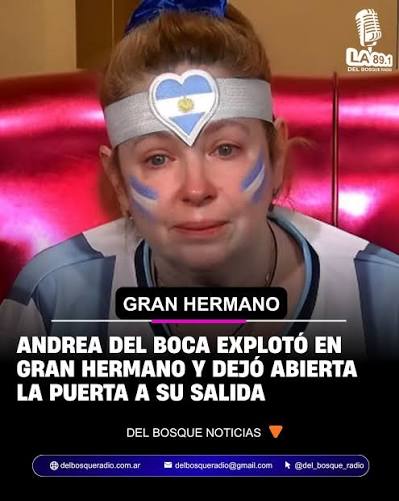 😢 ANDREA DEL BOCA EXPLOTÓ EN GRAN HERMANO Y DEJÓ ABIERTA LA PUERTA A SU  SALIDA 😢 https://www.delbosqueradio.com.ar/articulo/2026/06/andrea -del-boca-exploto-en-gran-hermano-y-dejo-abierta-la-puerta-a-su-salida.php  🌍Toda la información y más en: www ...
