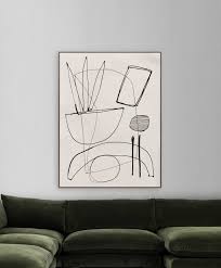Black And White Line Art Abstract Large Abstract Minimalistic Painting Printable Art Large Etsy Large Art Prints Oversized Wall Art Abstract Art Prints