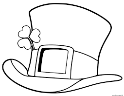 Earth day chinese new year mother's day father's day grandparent's day st. St Patrick Day Top Hat Coloring Pages Printable