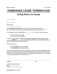 (the length of the required notice might be slightly longer or shorter in some states.) rent control exceptions. Free Tennessee Eviction Notice Forms Notice To Quit