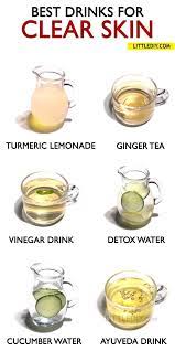 Best Drinks For Clear Skin Little Diy Detox Juice Recipes Detox Juice Cleanse Homemade Detox Drinks