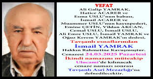 YAMRAK AİLESİNE BAŞSAĞLIĞI DİLERİZ.