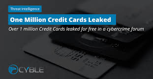 Maybe you would like to learn more about one of these? One Million Credit Cards Leaked In A Cybercrime Forum For Free Cyble
