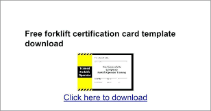 Yes, now you can download and edit the template with the necessary details and become a licensed. 87 Creating Forklift Certification Card Template Xls Download For Forklift Certification Card Template Xls Cards Design Templates