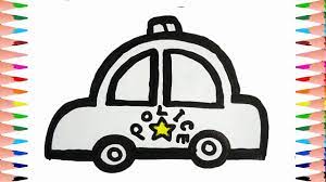 How to draw a police car 2 easy & slowly step by step for kids☞ fanpage facebook drawing for kids: How To Draw Police Car Learn Easy And Step By Drawing A Police Car For Kids Police Cars Kids Police Car Police Car Drawing