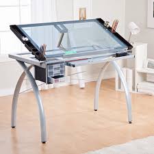 Have To Have It Studio Designs Futura Craft Station With Glass Top 169 98 Hayneedle Com Com Mesas De Arquitectura Mesas Artesanales Escritorio De Arte