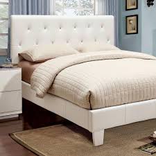 The embassy home shoals 6/6 upholstered tufted sleigh footboard is available for order in the 10 chicago area locations snapshot full screen. White Twin Full Queen Size Bed Upholstered Headboard Tufted Faux Crystal Buttons Furniture Headboards Footboards