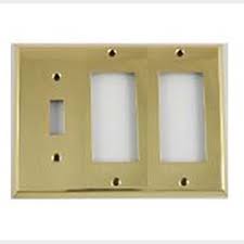 Decorative wall plate collections shop from our thousands of decorative switch plate designs. Mulberry 64453 3 Gang 1 Toggle Switch 2 Decora Gfi Polished Brass Wall Plate