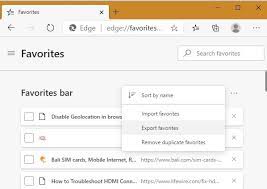 The edge chromium is the new default browser in windows 10. How To Import And Export Bookmarks In Microsoft Edge Make Tech Easier