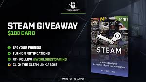 Steam gift cards and wallet codes are an easy way to put money into your own steam wallet or give the perfect gift of games to your friend or family member. World Best Gaming On Twitter 100 Steam Card Giveaway Tag Your Friends Turn Notifications On Rt And Follow Worldbestgaming Click Here Https T Co Jqvqp8hiv2 Https T Co Zyvm9oungr