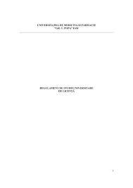 Specializarea/programul de studii universitare de licență (locația geografică de desfășurare și limba de predare). Regulament Studii Universitare De Licenta Gr T Popa
